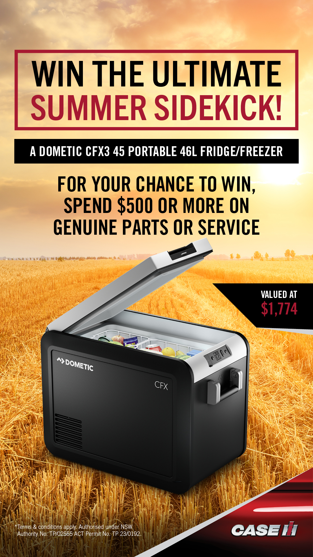 Win a Dometic CFX3 45 46L portable fridge/freezer and protective cover